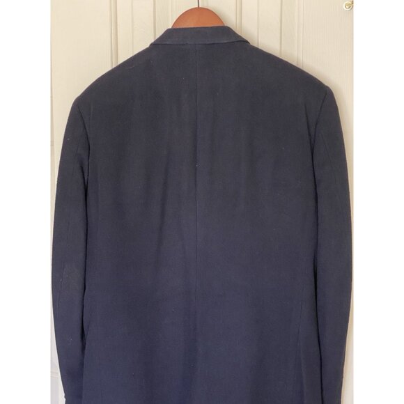 J. B. Britton Collection Navy Camel Hair Blazer Men's 42L Jacket Vintage - Picture 8 of 14